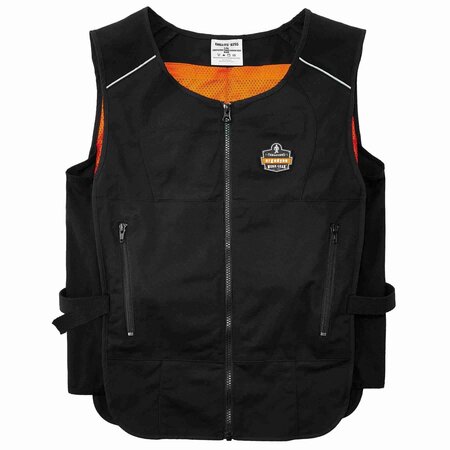CHILL-ITS BY ERGODYNE 2XL/3XL Black Lightweight Phase Change Cooling Vest Only 6255